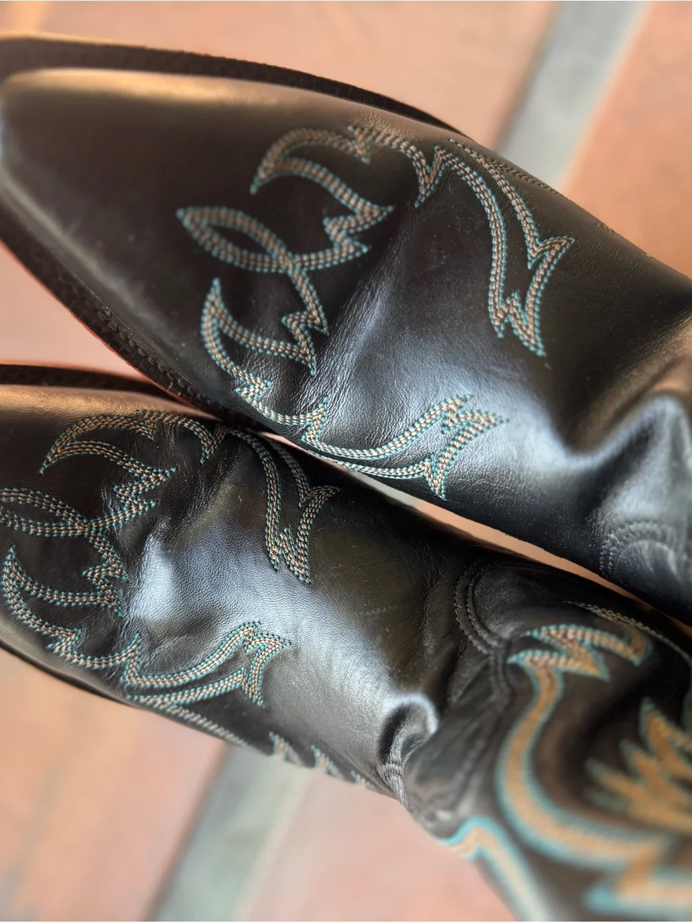 Classic Black Western Cowboy Boots - Men